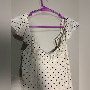 Longer Polk-a-dot white dress